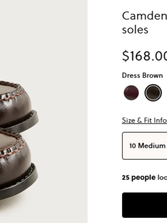 J. Crew Camden Leather Loafers in Dress Brown Style AV166